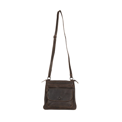 Leather Shoulder Bag Rotorua - Brown LD014BRN