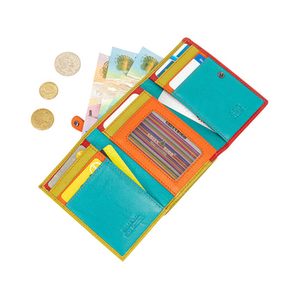 Leather Small Zip Wallet Viola