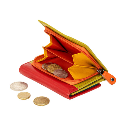 Leather Small Zip Wallet Viola