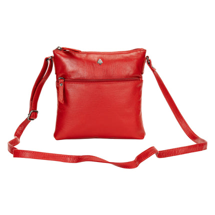 The Maple | Women's Red Leather Crossbody Shoulder Bag | Greenwood Leather