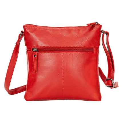The Maple | Women's Red Leather Crossbody Shoulder Bag | Greenwood Leather