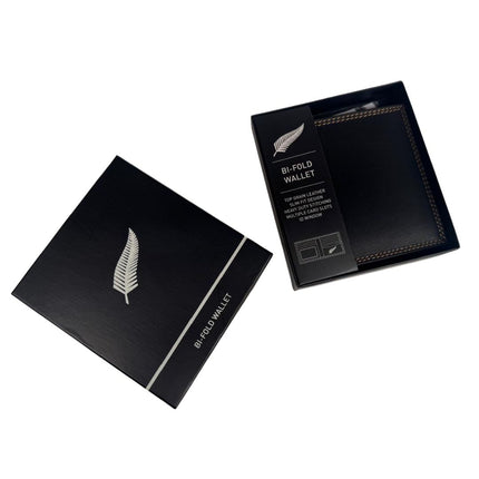 Greenwood Leather “Auckland” Men’s Bifold RFID Wallet – Genuine Leather Slim Wallet with Gift Box