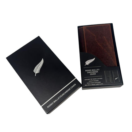 Greenwood Leather “Monroe” Ladies’ Long Leather Wallet – Rodeo Style Checkbook Wallet with RFID Protection