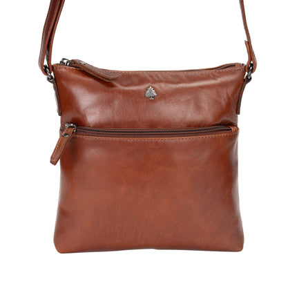 The Maple | Women's Camel Leather Crossbody Shoulder Bag | Greenwood Leather