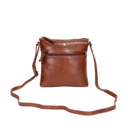 The Maple | Women's Camel Leather Crossbody Shoulder Bag | Greenwood Leather