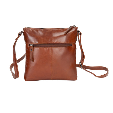 The Maple | Women's Camel Leather Crossbody Shoulder Bag | Greenwood Leather