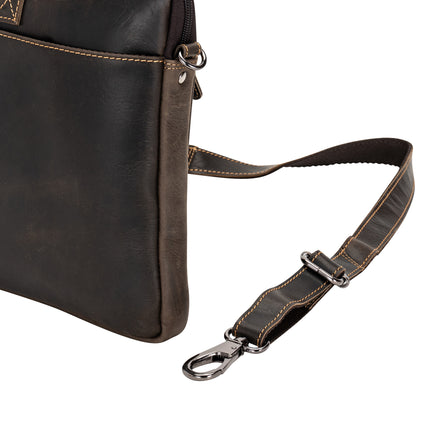 Leather Laptop Sleeve - MacBook Pro/Air 13 / 15 / 16 inch sleeve with Strap - Montreal Brown