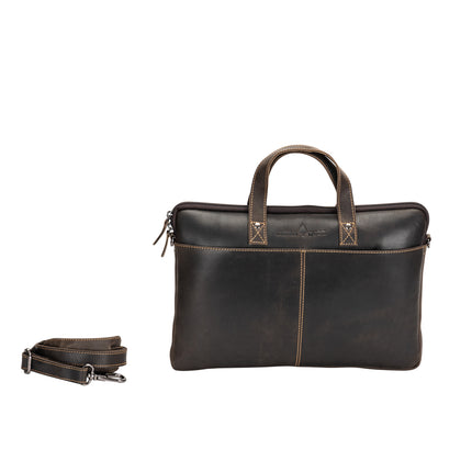 Leather Laptop Sleeve - MacBook Pro/Air 13 / 15 / 16 inch sleeve with Strap - Montreal Brown