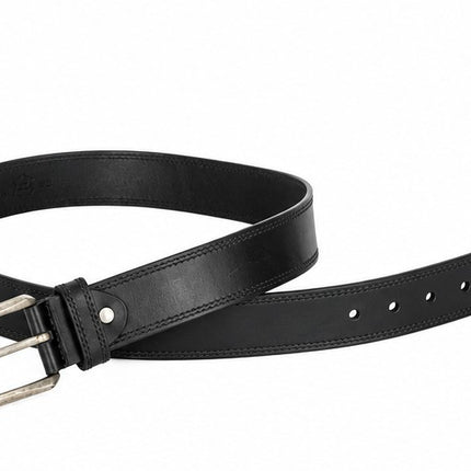 Beckett – Heavy Duty Leather Belt for Men, Stitched Edge, Black (Pack of 6 Belt)