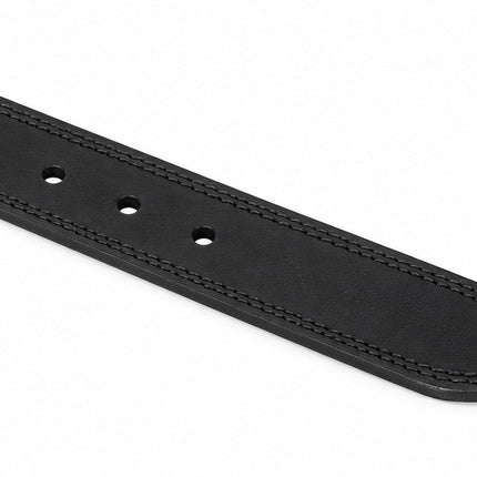 Beckett – Heavy Duty Leather Belt for Men, Stitched Edge, Black (Pack of 6 Belt)