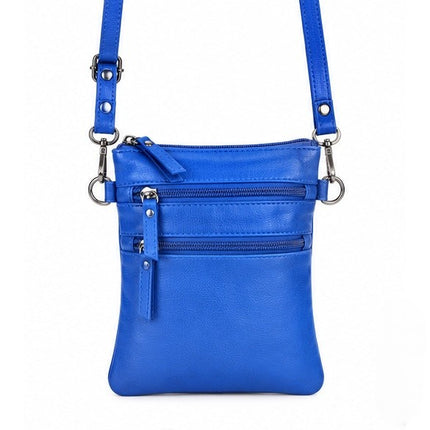 The Cedar | Women's Royal Blue Leather Mini Crossbody Bag | Greenwood Leather