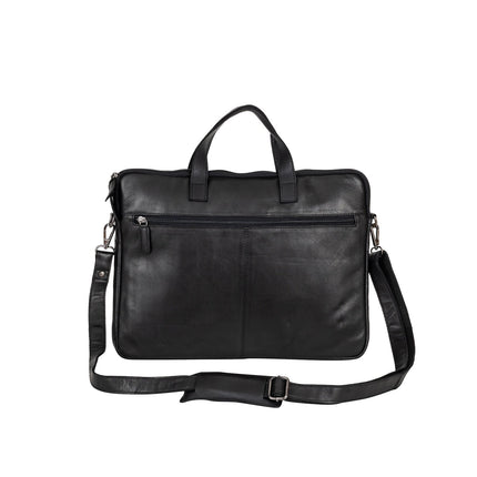 Leather Laptop Sleeve - MacBook Pro/Air 13 / 15 / 16 inch sleeve with Strap - Montreal Black