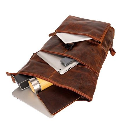 Leather Backpack Oscar - Sandal BP014SAN