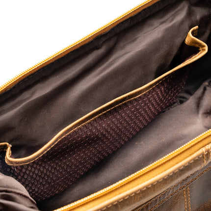 Leather Toiletry Bag Napier - Camel - Leather Greenwood Bag | The Greenwood Leather Online Shop Australia