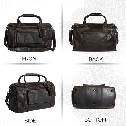 Leather Travel Bag Large - Casual Vintage Look - Leather Greenwood Bag | The Greenwood Leather Online Shop Australia